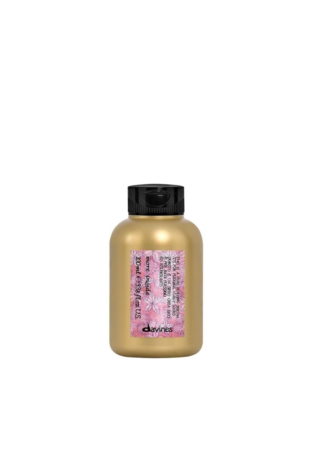 Davines front packaging showing travel-size curl serum and brand clarity