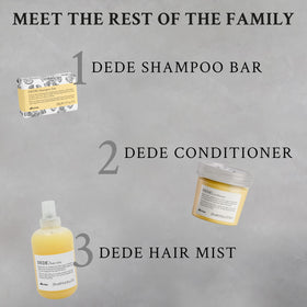 Davines DEDE 8.45 oz next to everyday objects for scale