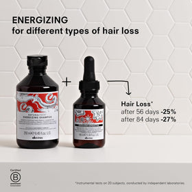 Close-up of Davines shampoo gel texture showing smooth consistency and easy application