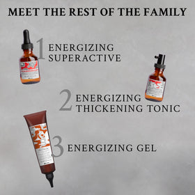 Davines bottle beside caffeine plant extract illustrating phytoceuticals and stimulating benefit