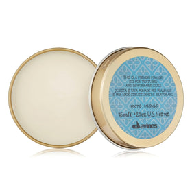 Davines forming pomade open jar texture displaying lightweight, smooth paste for easy application