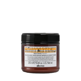 Davines front packaging shows product and benefits for nourished hair