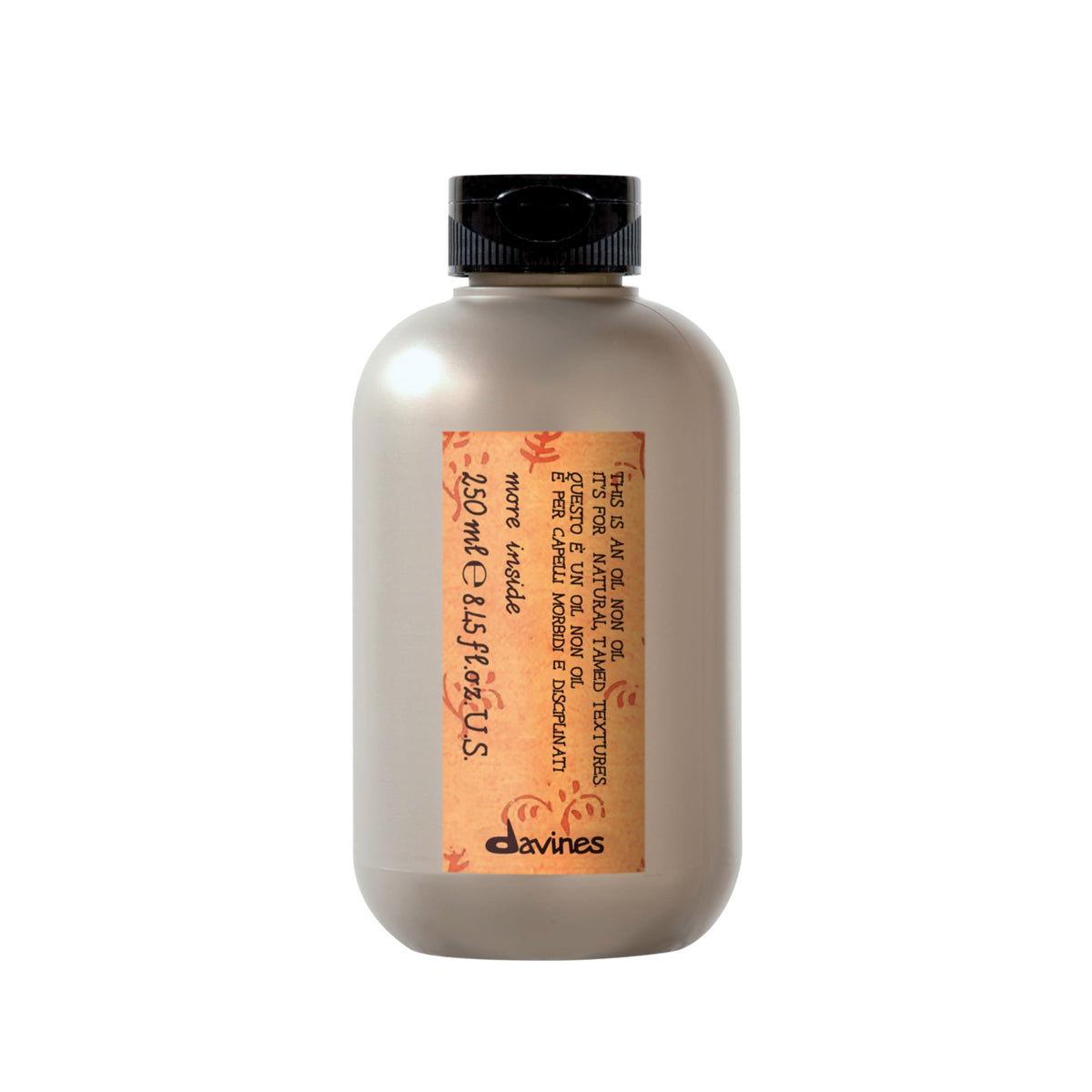 davines front packaging of This Is An Oil Non Oil showing sleek bottle and brand benefit