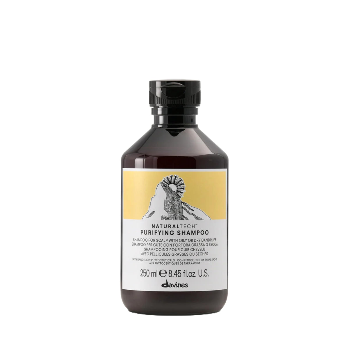Davines front packaging showing product and benefits