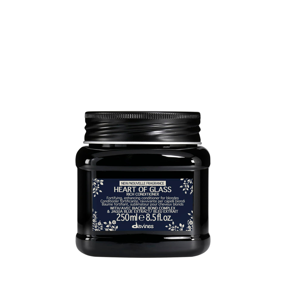 Davines front packaging showing bottle and label, clear brand identity and benefit