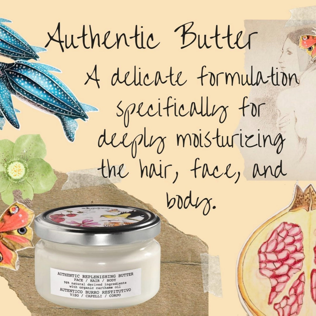 Davines open jar displaying smooth butter ready to apply for nourishing treatment