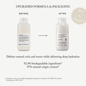 Davines cream texture close-up highlighting smooth consistency for even curl coverage