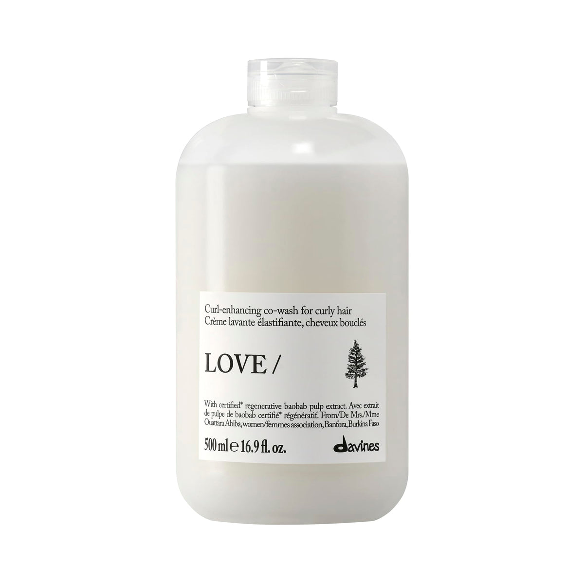 Davines bottle front view showing product and gentle benefit