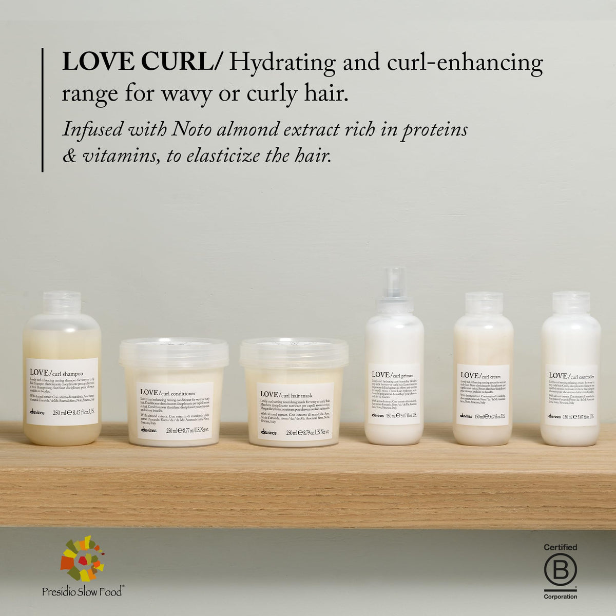 Davines LOVE Curl Controller used with diffuser to show defined curls and volume