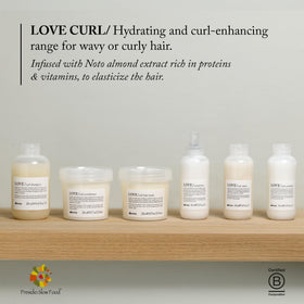 Davines LOVE Curl Controller used with diffuser to show defined curls and volume