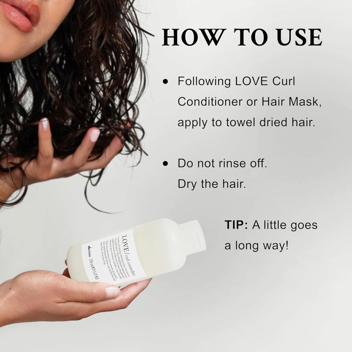 Davines LOVE Curl Controller creamy texture closeup highlighting lightweight blend
