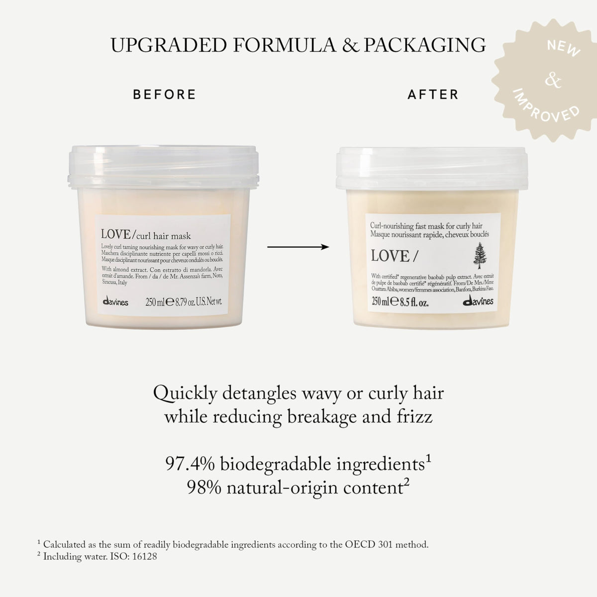 Davines LOVE CURL open jar texture highlighting creamy nourishment benefit