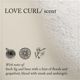 Davines applied to damp curly hair showing defined, hydrated curls