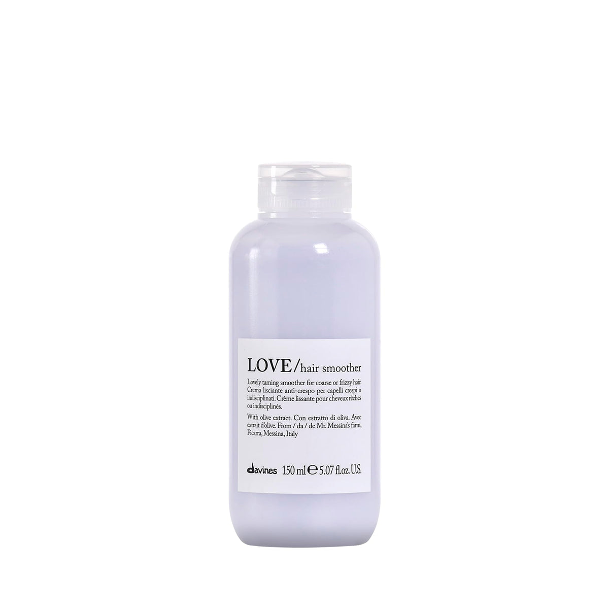 Davines LOVE Hair Smoother front packaging showing bottle and label for quick ID and benefit