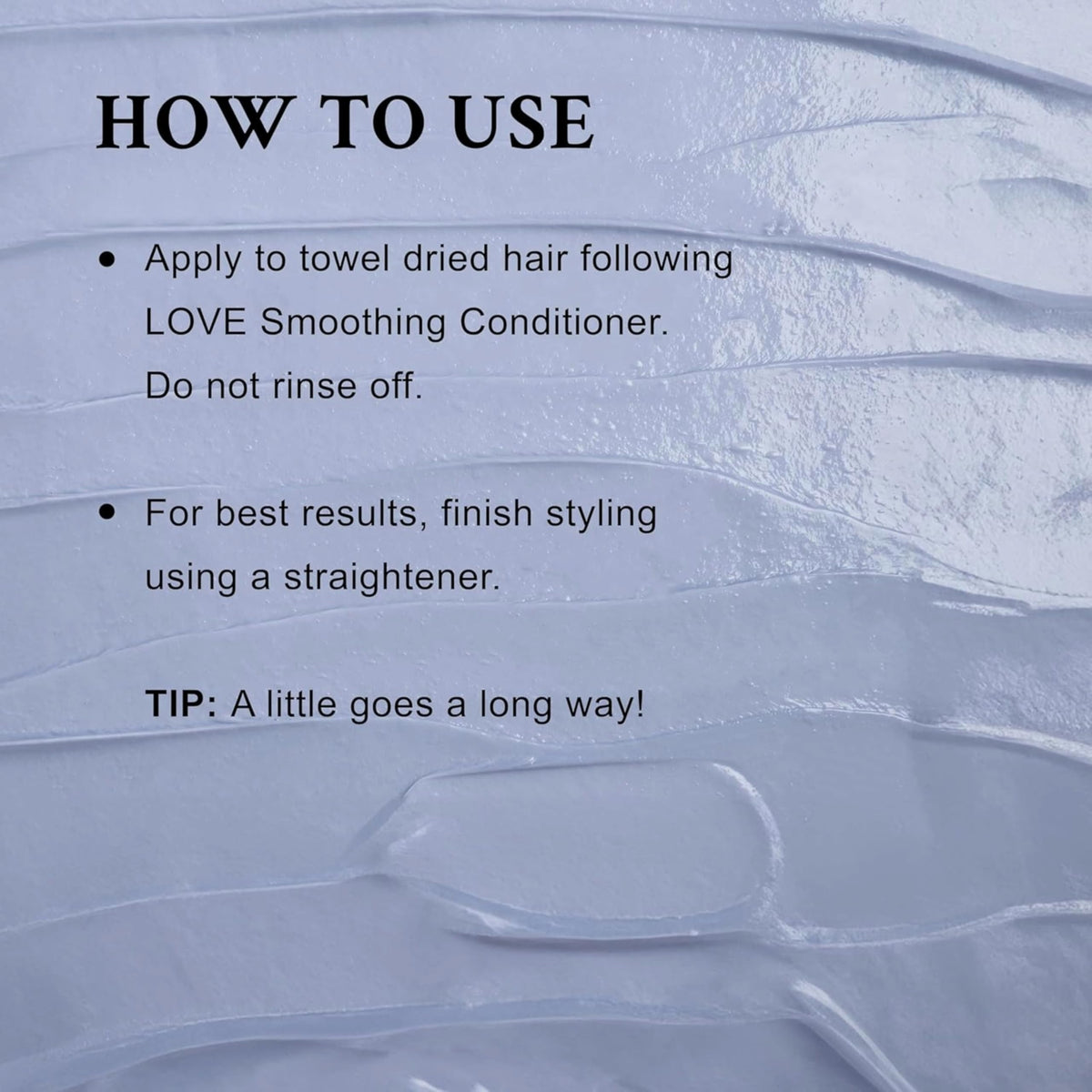 Davines LOVE Hair Smoother cream texture close-up highlighting lightweight absorbent feel
