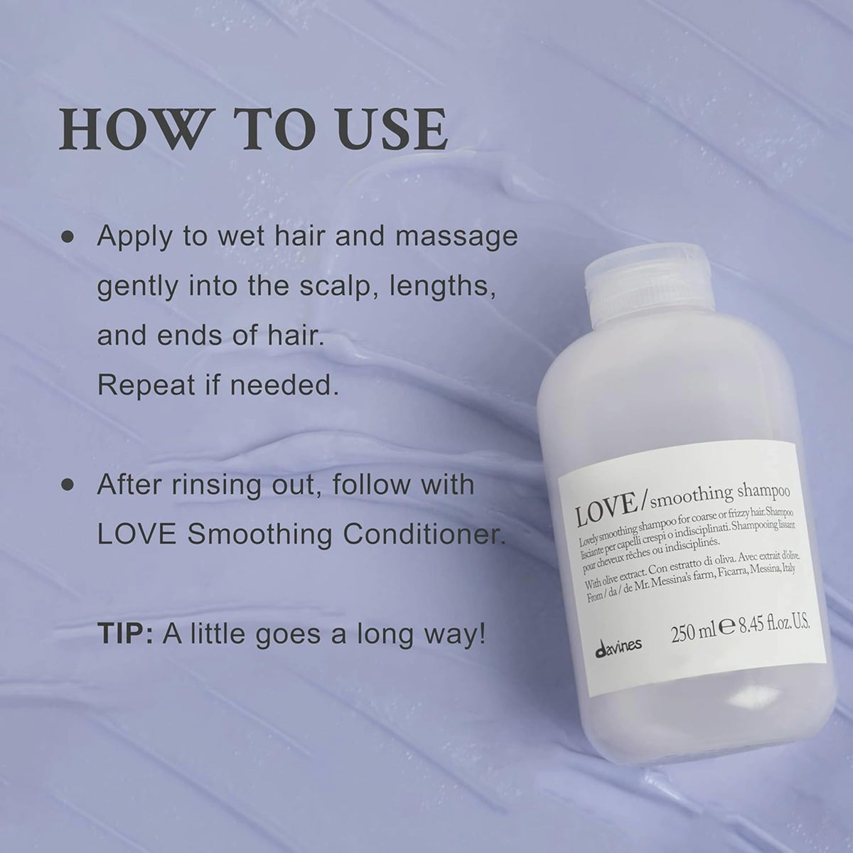 Davines creamy foam texture demonstrating gentle, effective cleansing