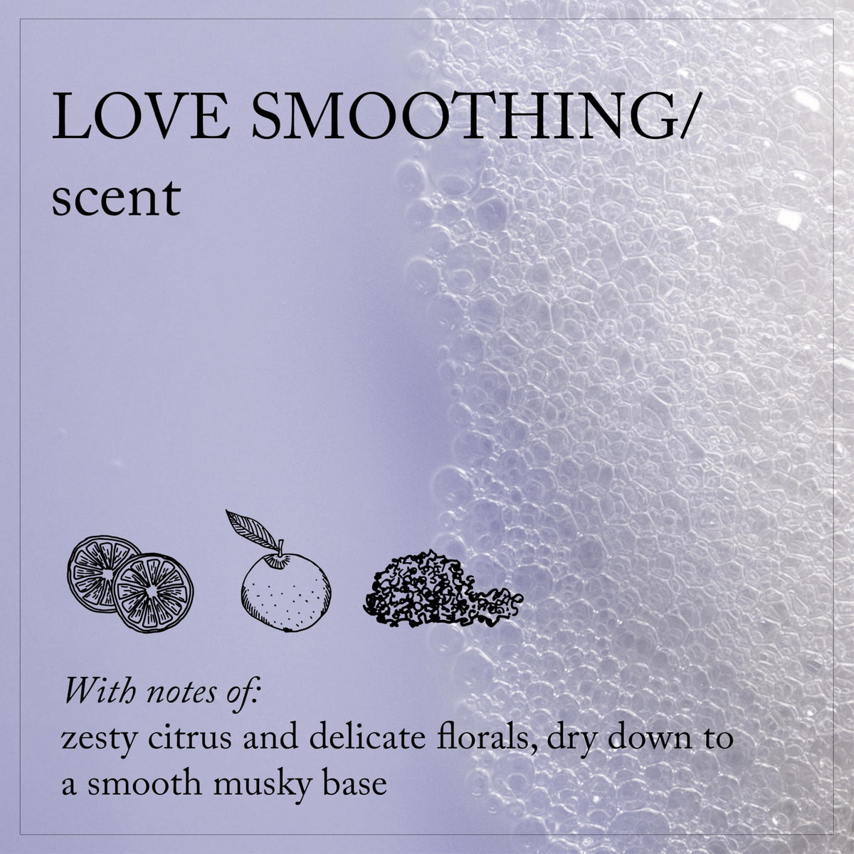 Davines LOVE SMOOTHING bottle in hand to show actual 8.5 fl oz scale