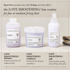 Davines LOVE SMOOTHING apple pulp ingredient close-up conveying natural extract benefit