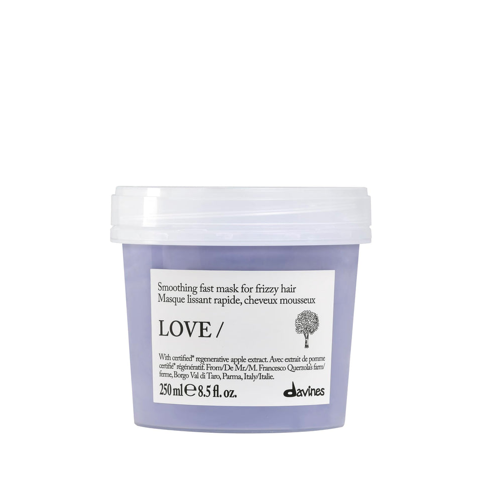 Davines jar front view showing product and elegant brand packaging benefit: clear identification