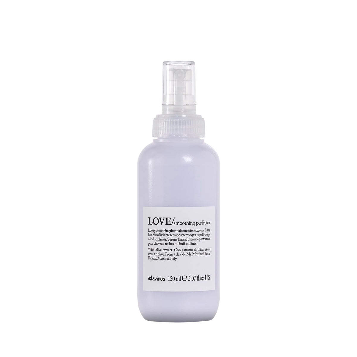 Davines front bottle view showing sleek packaging and product name benefit of clarity