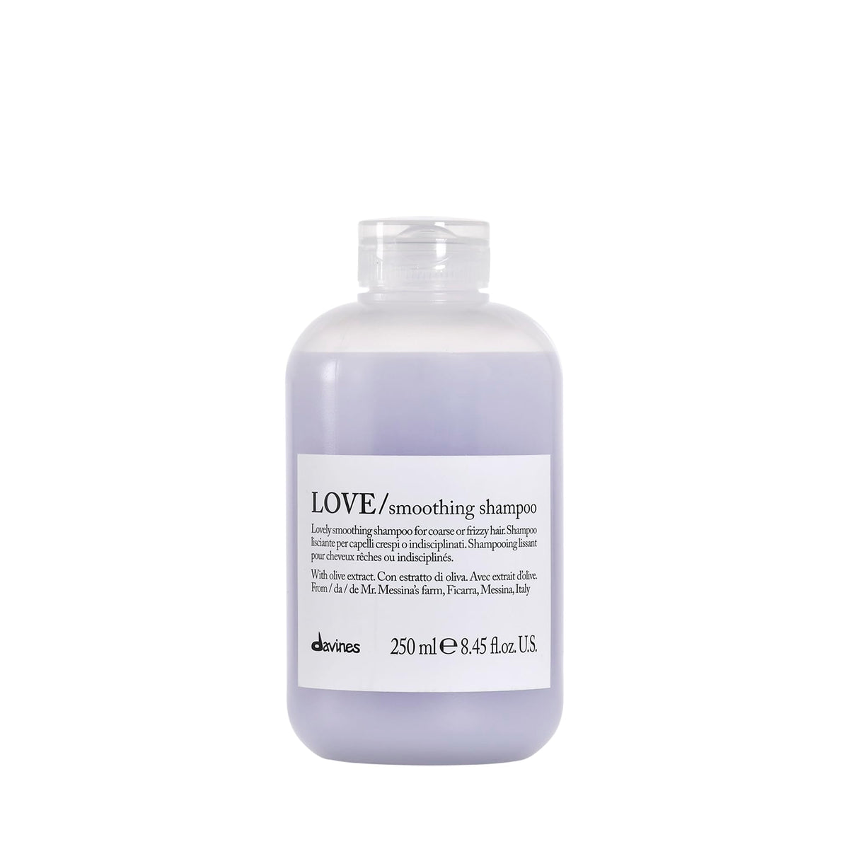 Davines bottle front packaging showing product and brand benefits