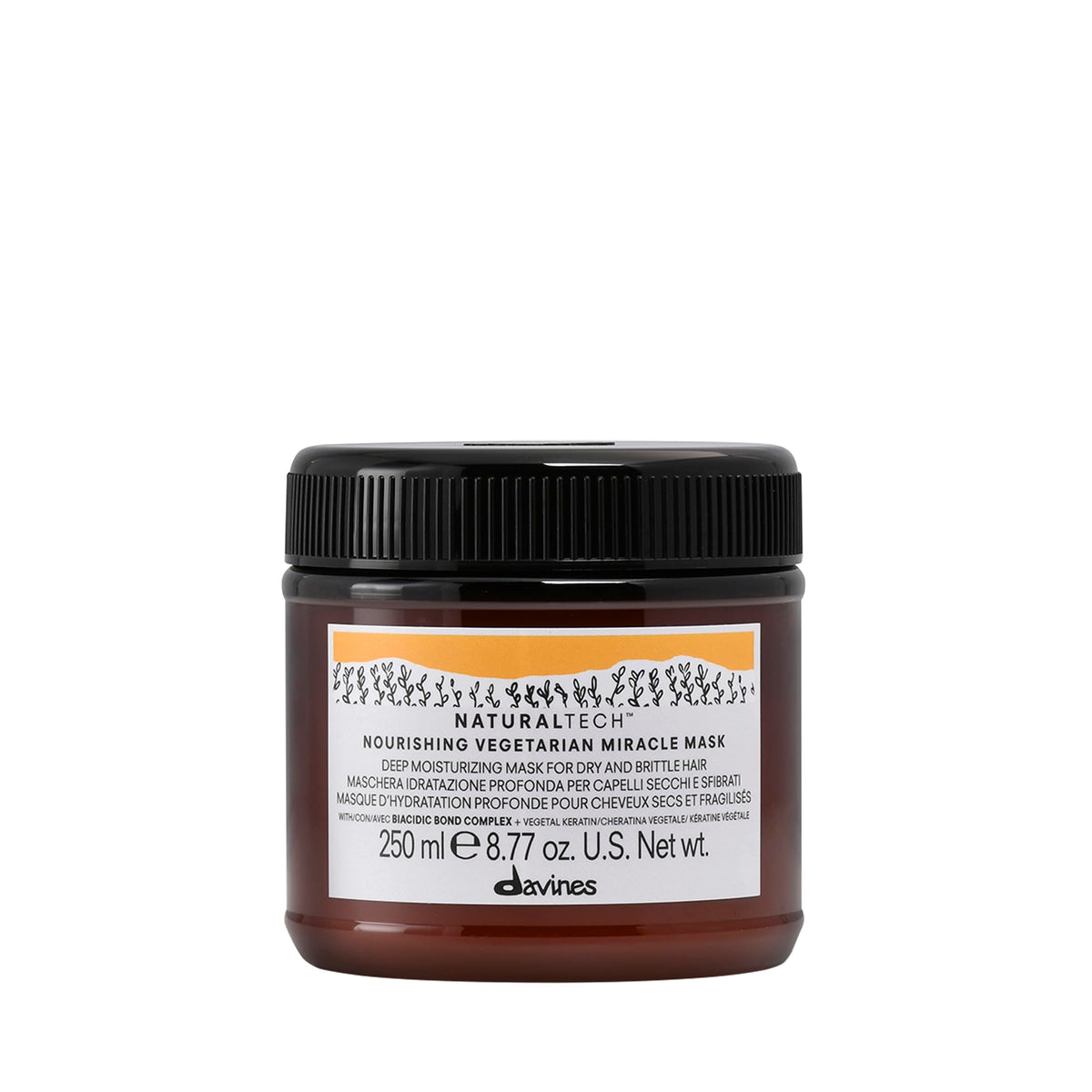 Davines mask front packaging showing brand and product benefits