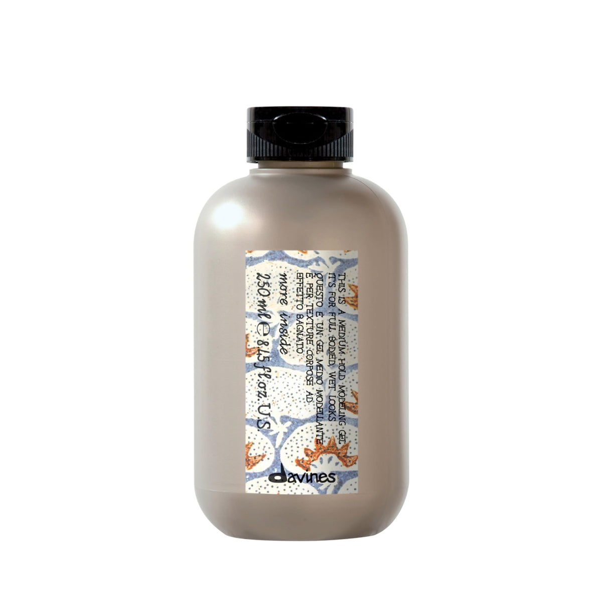 Davines medium hold gel front packaging showing product and brand benefit