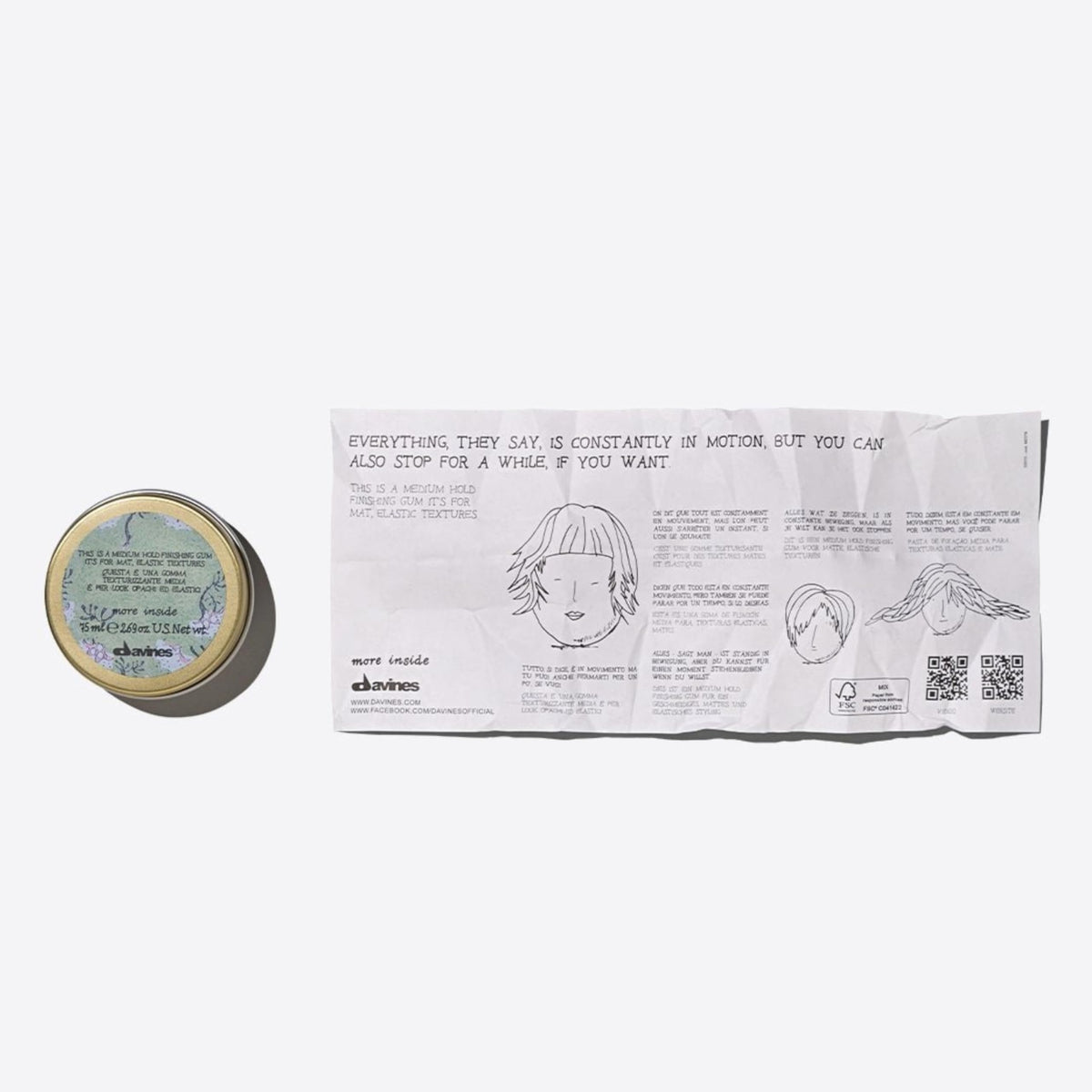 Davines open jar texture close-up highlighting dry paste consistency