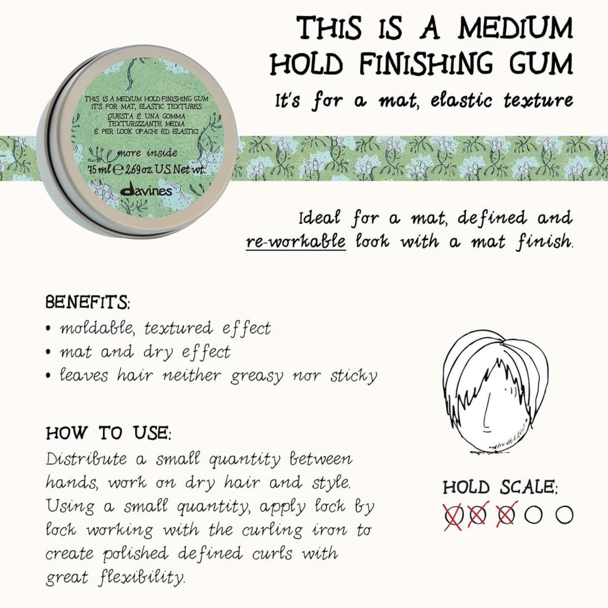 Davines paste on palm demonstrating easy warming and even spread