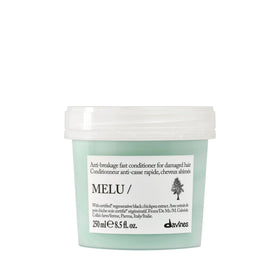 Davines MELU/ conditioner front view showing packaging and benefits