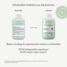 Davines MELU/ creamy foam texture demonstrating gentle lather