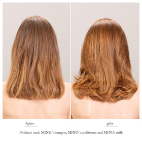 Davines MINU shampoo texture close-up illustrating gentle cleansing