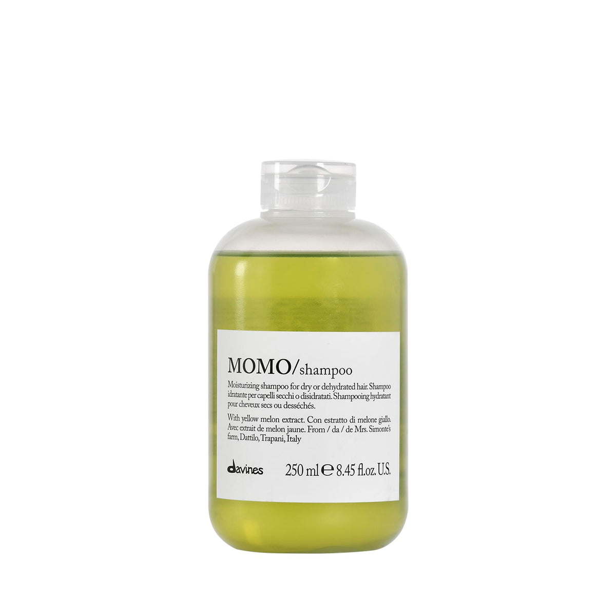 Davines MOMO front packaging showing product and benefits
