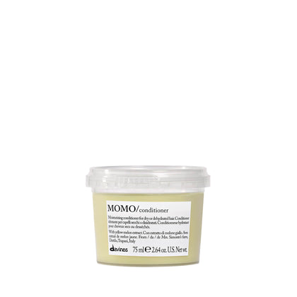Davines MOMO front packaging showing travel-size tube and branding for hydration
