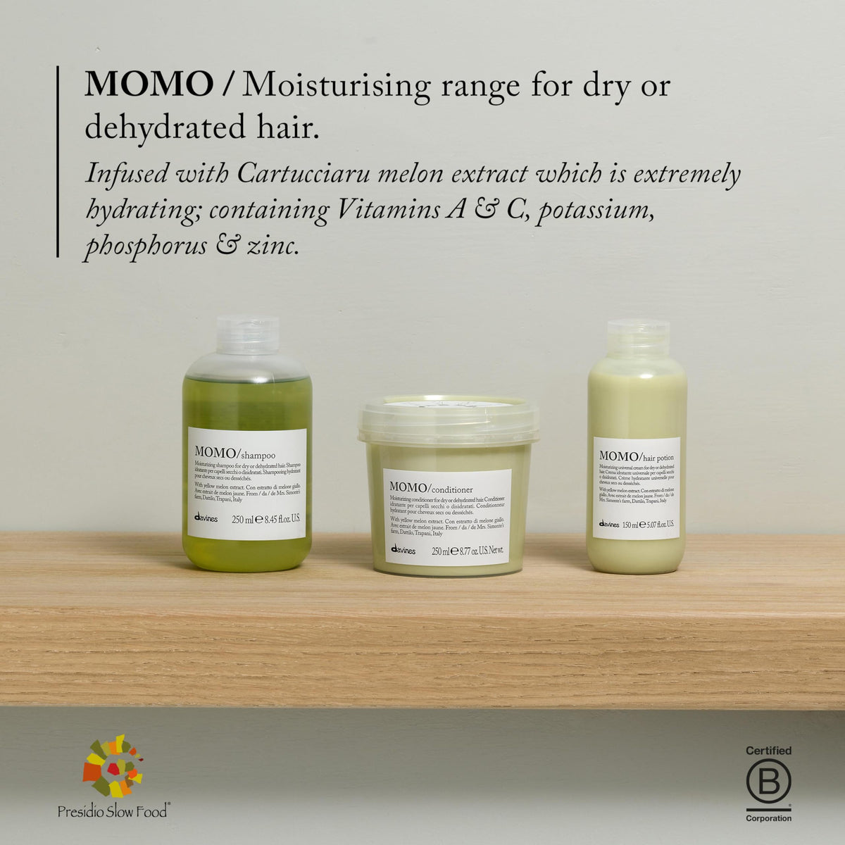 Davines MOMO lather in hand demonstrating gentle cleansing