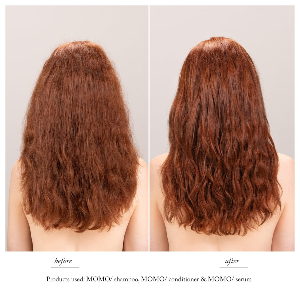 Davines MOMO label and pump close-up highlighting brand and easy dispensing benefit