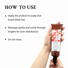 Davines energizing gel application to scalp demonstrating targeted treatment