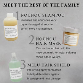 Davines after-use styled hair showing shine, softness and body