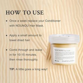 Davines NOUNOU being scooped into hands for easy application and control