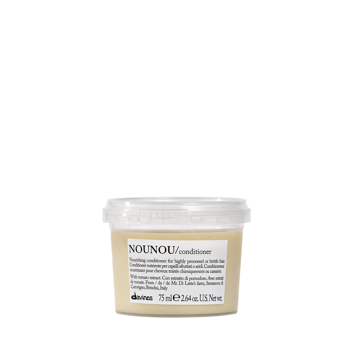Davines front packaging showing travel size and benefits