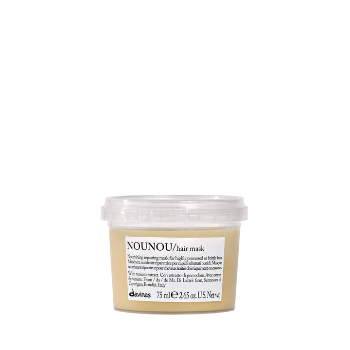 Davines NOUNOU front packaging showing compact travel jar and brand