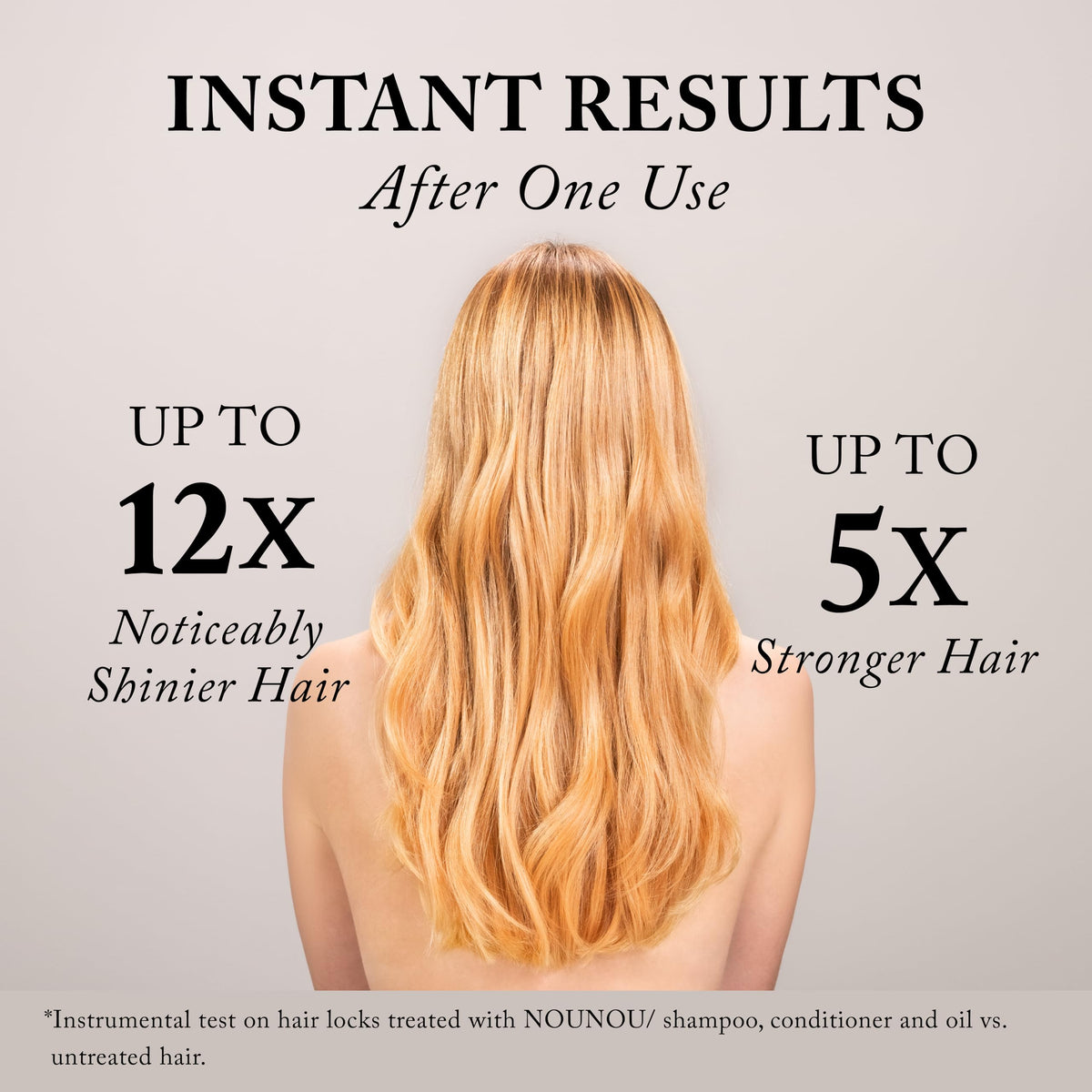 Davines NOUNOU application on mid-lengths and ends demonstrating hydration benefit