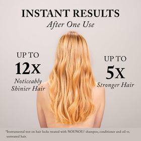 Davines NOUNOU application on mid-lengths and ends demonstrating hydration benefit