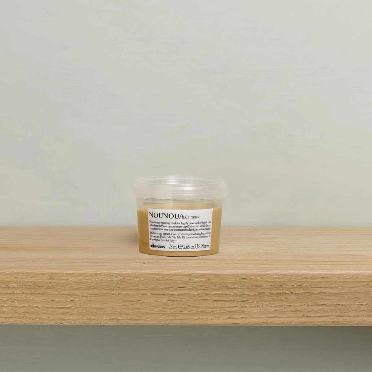 Davines NOUNOU open jar texture highlighting creamy mask and nourishment