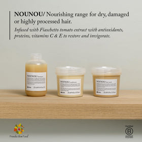 Davines bottle in shower demonstrating in-use hydration benefits