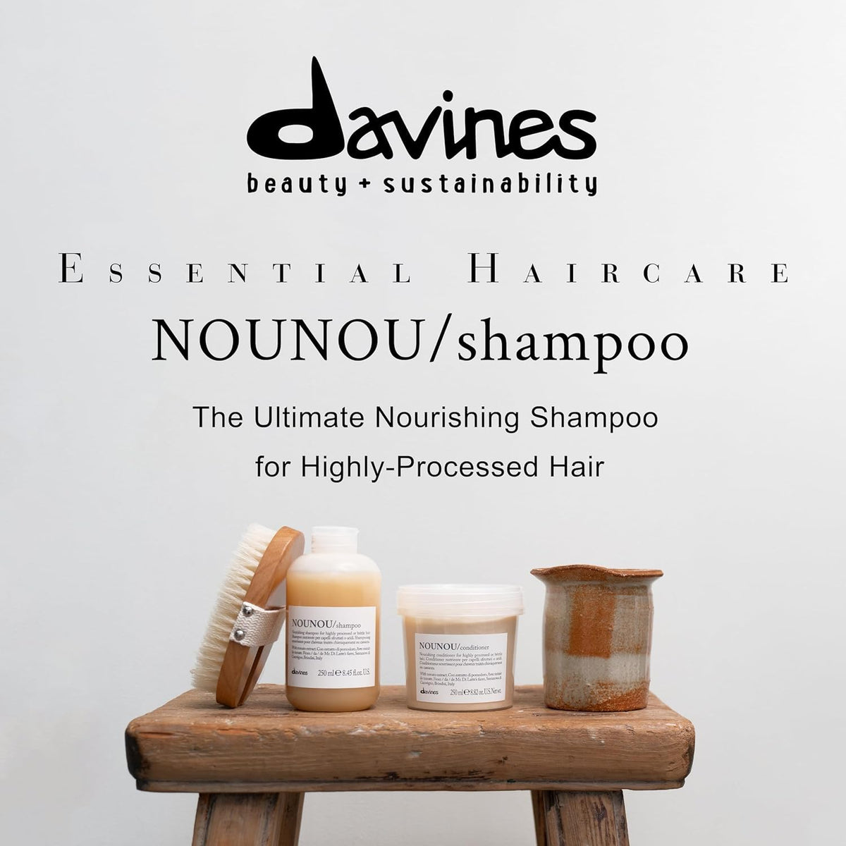 Davines pump dispensing creamy lather for gentle cleansing