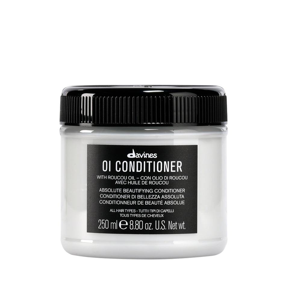 Davines OI conditioner front bottle showing packaging and premium look