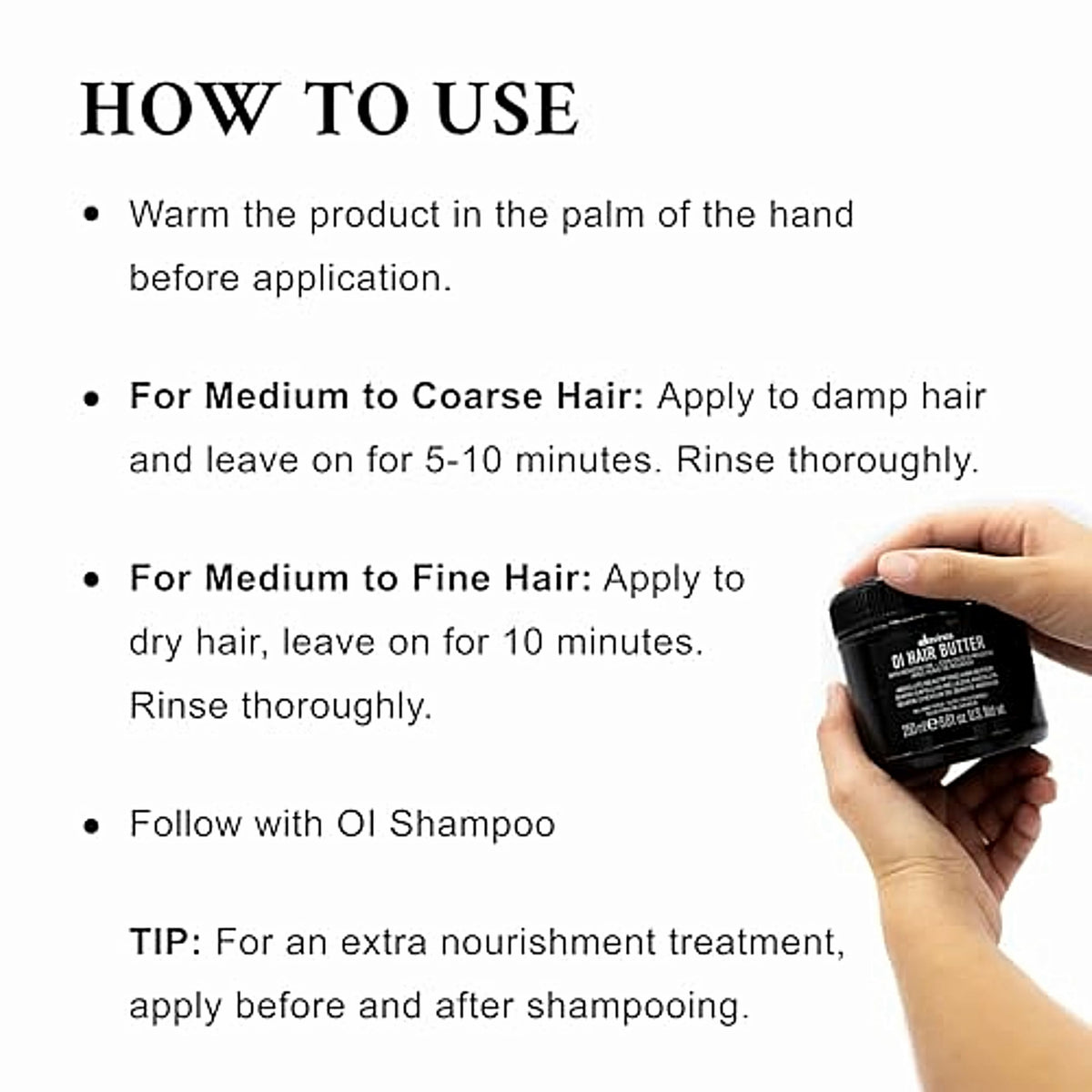davines application on hands demonstrating easy spreadability and control