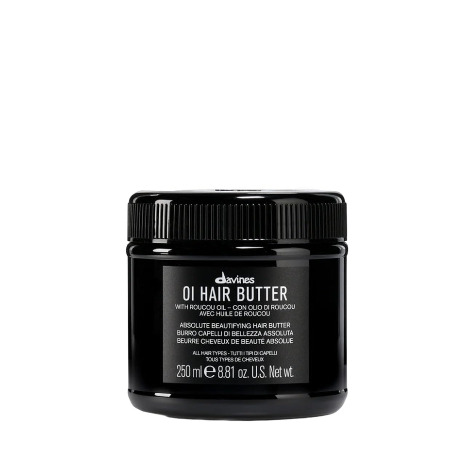 Davines OI Hair Butter front jar showing packaging and luxury benefit