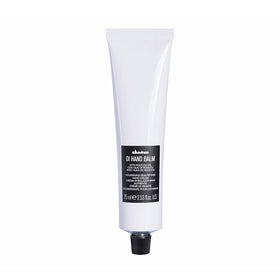 Davines OI Hand Balm tube front view showing branding and compact design benefits